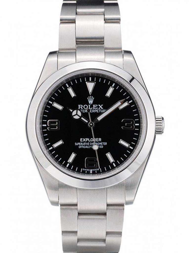 Superclone Rolex Explorer 39 mm schwarzes Zifferblatt 42002