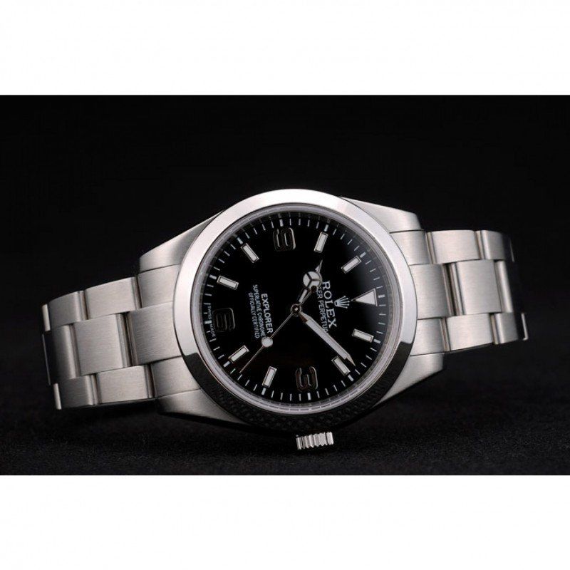 Superclone Rolex Explorer 39 mm schwarzes Zifferblatt 42002