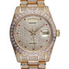 Superkloon Rolex Day-Date 37 mm diamanten wijzerplaat 621615