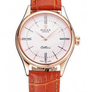 Superclone Rolex Cellini 38mm Weißes Zifferblatt REP016795