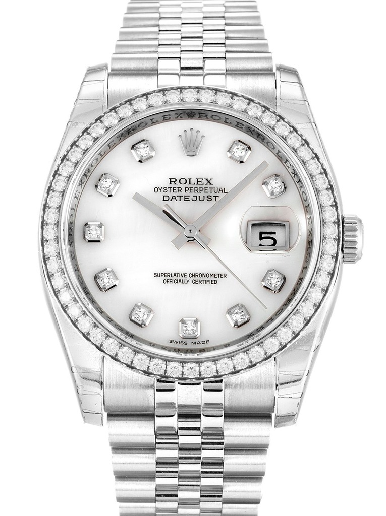 Replica Rolex Datejust Mother of Pearl – White Dial 116244 36 mm