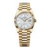 Superclone Rolex Day-Date White Mother-of-Pearl Diamond Dial 128238-0123 36 mm