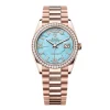 Superclone Rolex Day-Date Turquoise Diamond Dial 128345rbr-0064 36 mm