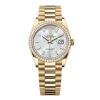 Superclone Rolex Day-Date White Mother-of-Pearl Diamond Dial 128348rbr-0070 36 mm