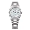 Superclone Rolex Day-Date White Mother-of-Pearl Diamond Dial 128349rbr-0049 36 mm