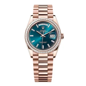 Superclone Rolex Day-Date Blue-Green Diamond Dial 128395tbr-0032 36 mm