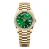 Superclone Rolex Day-Date Bright Green Diamond Dial 128398tbr-0035 36 mm