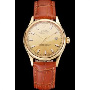 Superclone Rolex Datejust Gold Dial REP016818 38 mm