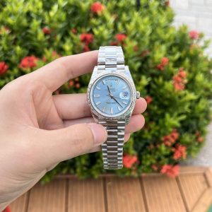 Superclone Rolex Day-Date Ice Blue Diamond Dial 228396tbr-0002 40 mm