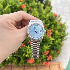 Superclone Rolex Day-Date Ice Blue Diamond Dial 228396tbr-0002 40 mm