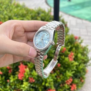 Superclone Rolex Day-Date Ice Blue Diamond Dial 228396tbr-0002 40 mm