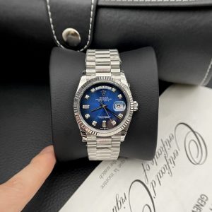 Superclone Rolex Day-Date Blue Ombré Diamond Dial 128236-0005 36 mm