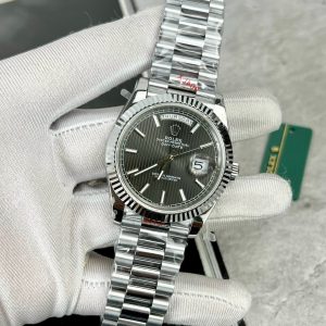 Superclone Rolex Day-Date Grey Stick Tapestry Dial 228239-0002 40 mm