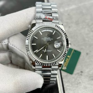 Superclone Rolex Day-Date Grey Stick Tapestry Dial 228239-0002 40 mm
