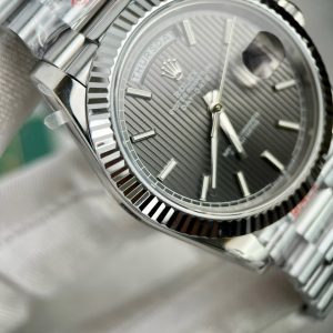 Superclone Rolex Day-Date Grey Stick Tapestry Dial 228239-0002 40 mm