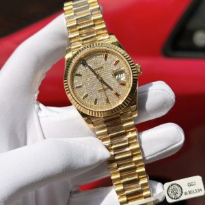 Superclone Rolex Day-Date Diamond-Paved Dial 128238-0051 36 mm