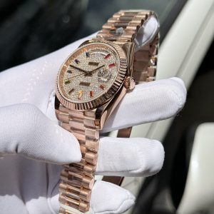 Superclone Rolex Day-Date Diamond-Paved Dial 128235-0039 36 mm