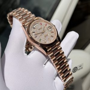 Superclone Rolex Day-Date Diamond-Paved Dial 128235-0039 36 mm