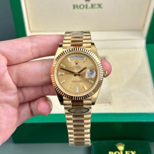 Superclone Rolex Day-Date Champagne Diamond Dial 128238-0132 36 mm