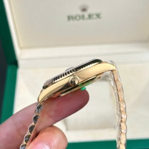 Superclone Rolex Day-Date Champagne Diamond Dial 128238-0132 36 mm