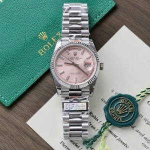 Superclone Rolex Day-Date Pink Diamond Dial 128236-0024 36 mm