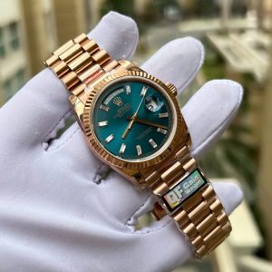 Superclone Rolex Day-Date Blue-Green Diamond Dial 128235-0085 36 mm
