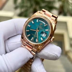Superclone Rolex Day-Date Blue-Green Diamond Dial 128235-0085 36 mm