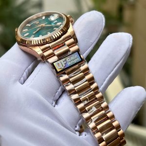 Superclone Rolex Day-Date Blue-Green Diamond Dial 128235-0085 36 mm