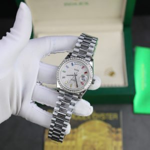 Superclone Rolex Day-Date Diamond-Paved Dial 128349rbr-0006 36 mm