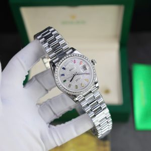 Superclone Rolex Day-Date Diamond-Paved Dial 128349rbr-0006 36 mm