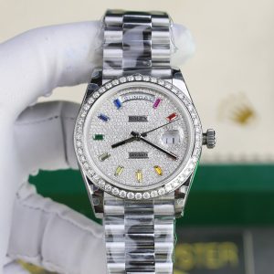 Superclone Rolex Day-Date Diamond-Paved Dial 128349rbr-0006 36 mm