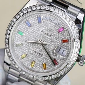 Superclone Rolex Day-Date Diamond-Paved Dial 128349rbr-0006 36 mm