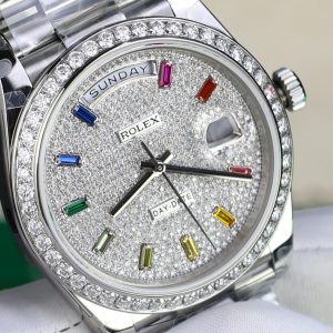 Superclone Rolex Day-Date Diamond-Paved Dial 128349rbr-0006 36 mm
