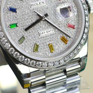 Superclone Rolex Day-Date Diamond-Paved Dial 128349rbr-0006 36 mm