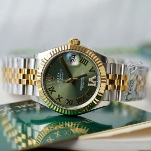 Rolex Datejust Olive Green Roman Diamond Dial 126233-0025 36 mm