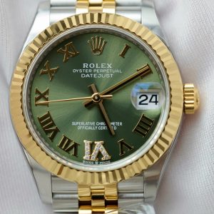 Rolex Datejust Olive Green Roman Diamond Dial 126233-0025 36 mm