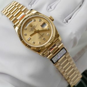 Superclone Rolex Day-Date Champagne Diamond Dial 128238-0008 36 mm
