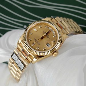 Superclone Rolex Day-Date Champagne Diamond Dial 128238-0008 36 mm