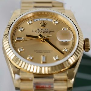 Superclone Rolex Day-Date Champagne Diamond Dial 128238-0008 36 mm
