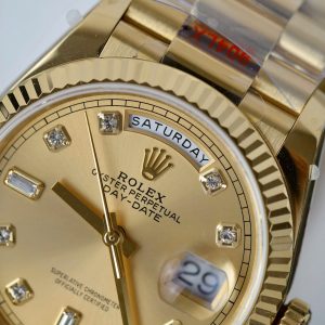 Superclone Rolex Day-Date Champagne Diamond Dial 128238-0008 36 mm