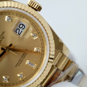 Superclone Rolex Day-Date Champagne Diamond Dial 128238-0008 36 mm