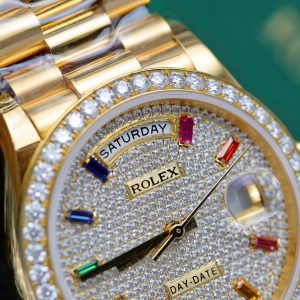 Superclone Rolex Day-Date Diamond-Paved Dial 128348rbr-0030 36 mm