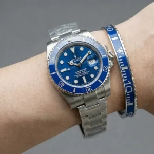 وجهة نظر بديلة لـ Smurf Blue Submariner Titanium Steel Bracelet