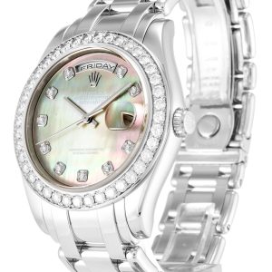 Alternative view of Replica Rolex Day-Date Mother of Pearl – Black Dial 18946 36 mm