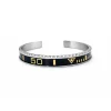 Black Titanium Steel Bezel Bracelet