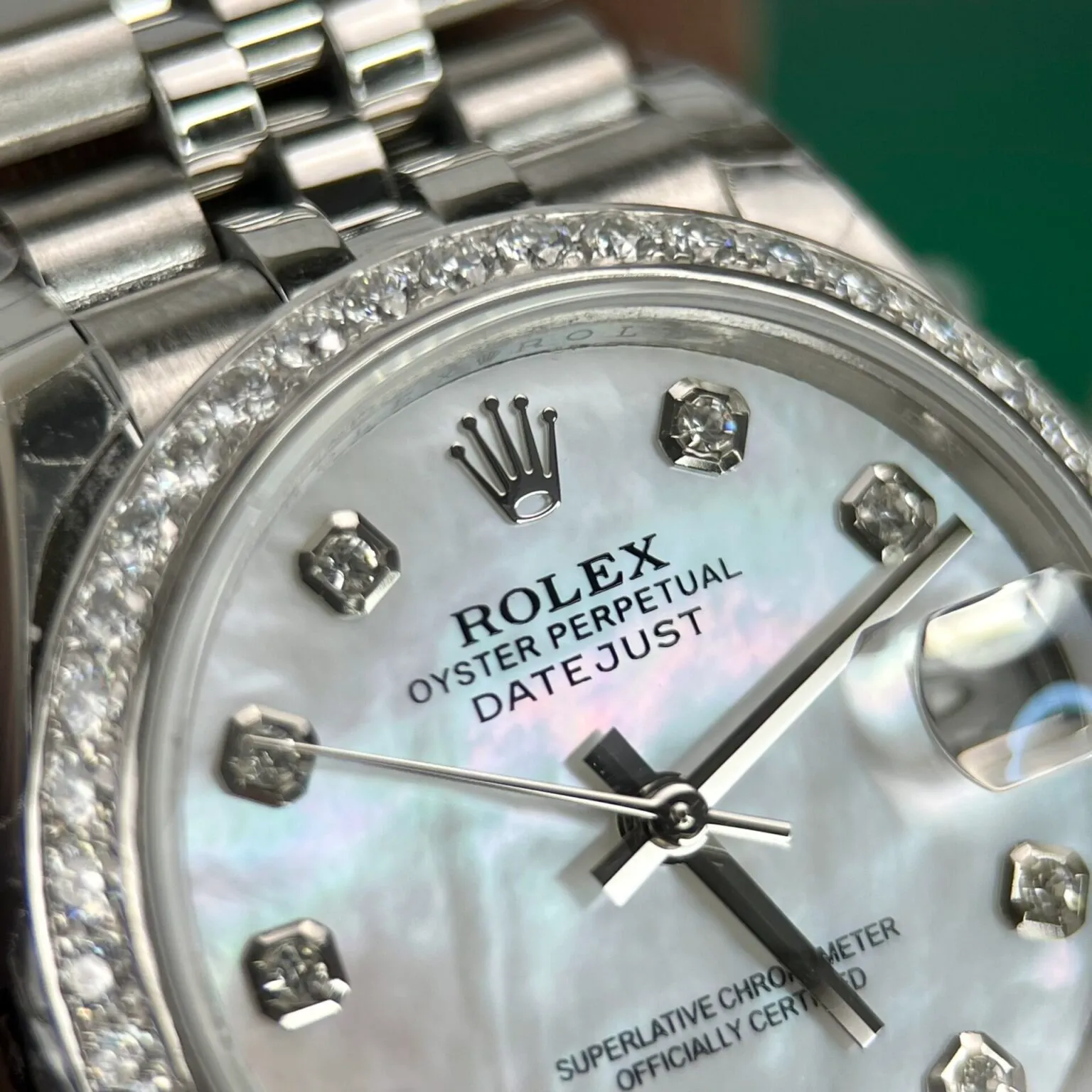 Replica Rolex Datejust Mother of Pearl – White Dial 116244 36 mm – Bild 4