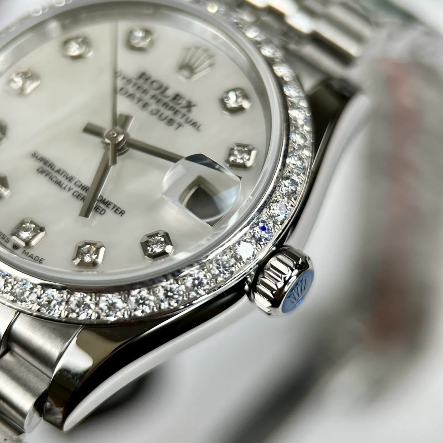 Replica Rolex Datejust Mother of Pearl – White Dial 116244 36 mm – Bild 5
