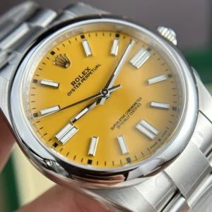 Replica Rolex Oyster Perpetual Yellow Dial 124300 41 mm