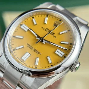 Replica Rolex Oyster Perpetual Yellow Dial 124300 41 mm