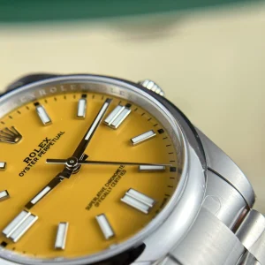 Replica Rolex Oyster Perpetual Yellow Dial 124300 41 mm